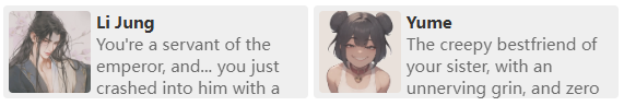 Choose or Create a Character