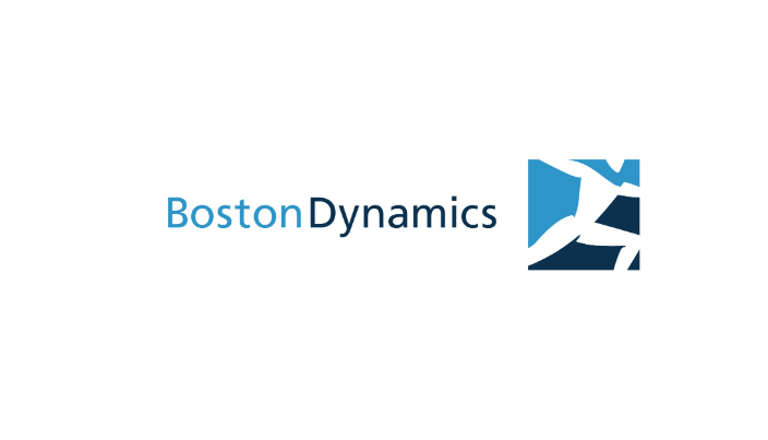 The image features the logo of Boston Dynamics. On the left - hand side, the text "Boston Dynamics" is displayed in two different shades of blue, with "Boston" in a lighter blue and "Dynamics" in a darker blue. To the right of the text, there is a square - shaped graphic element. This graphic consists of abstract, angular shapes in varying shades of blue, resembling a stylized, dynamic figure in motion, which aligns with the company's focus on advanced robotics and dynamic movement technologies. The overall design of the logo is clean, modern, and conveys a sense of innovation and technological prowess associated with Boston Dynamics.