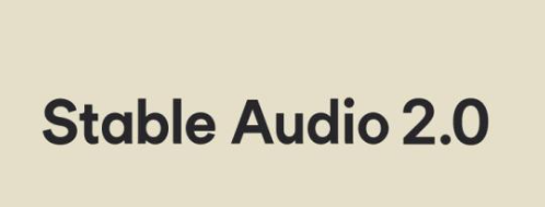Stability Audio 2.0 interface showing 3-second voice cloning technology with commercial rights features and generative music integration for professional audio content creation