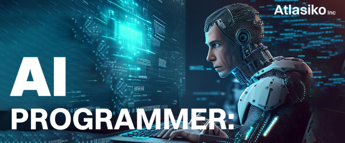 Zhongyou Securities AI Programming Tool interface showing 106% performance improvement over human developers with financial coding algorithms and trading system development metrics displayed on multiple screens