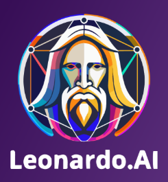 Leonardo AI interface showing Twitter-optimized image generation with various artistic styles and dimensions suitable for social media content creation